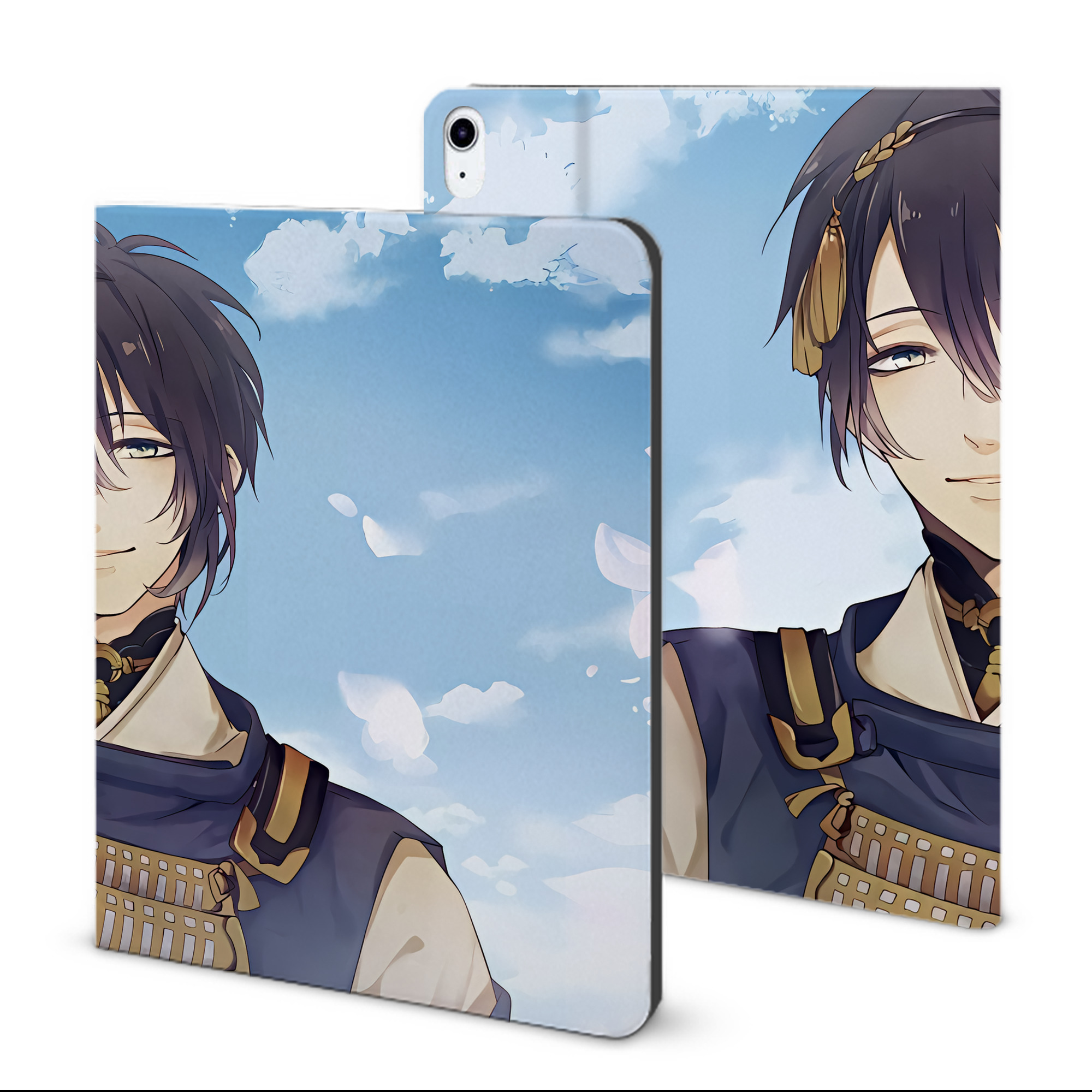 （画像用） 刀剣乱舞 Touken Ranbu IPad ケース ブック型 PUレザー TPU 耐衝撃 軽量 薄型 ペン収納なし 全面保護 IPad 各モデル対応